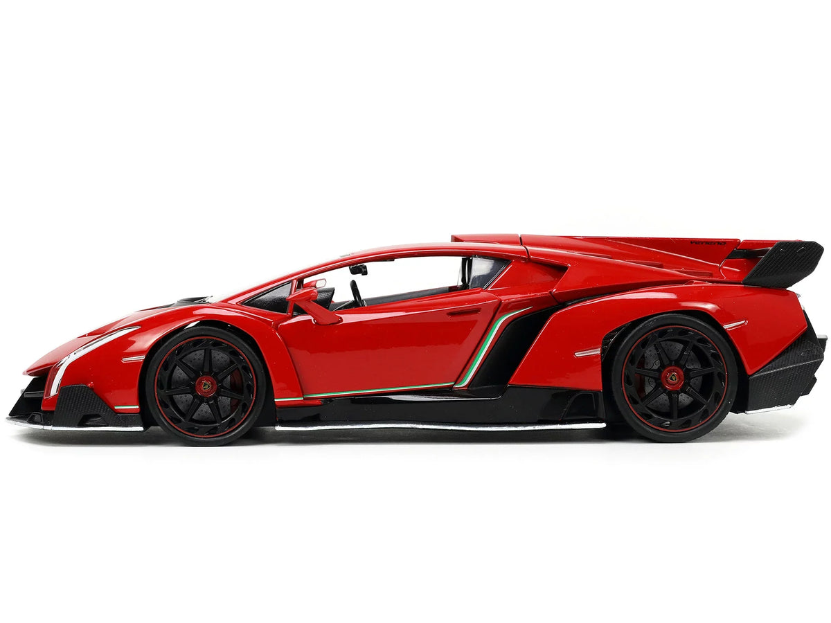 Jada 34212 Lamborghini Veneno Red & dark Hyper-Spec Series 1-24 Diecast Model Car