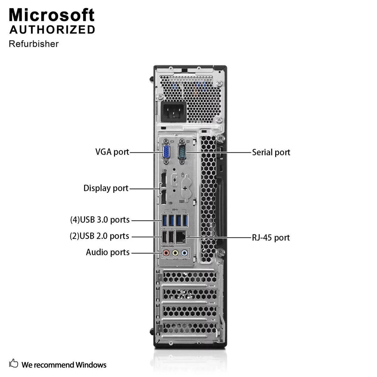 ThinkCentre M800 SFF High Performance Desktop Computer,  Quad Core i5-6400 up to 3.3GHz, 8G DDR4, 512G SSD, DVD, WiFi, BT, 4K Support, DP, VGA, Win10 Pro 64 En/Sp/Fr Used Grade A