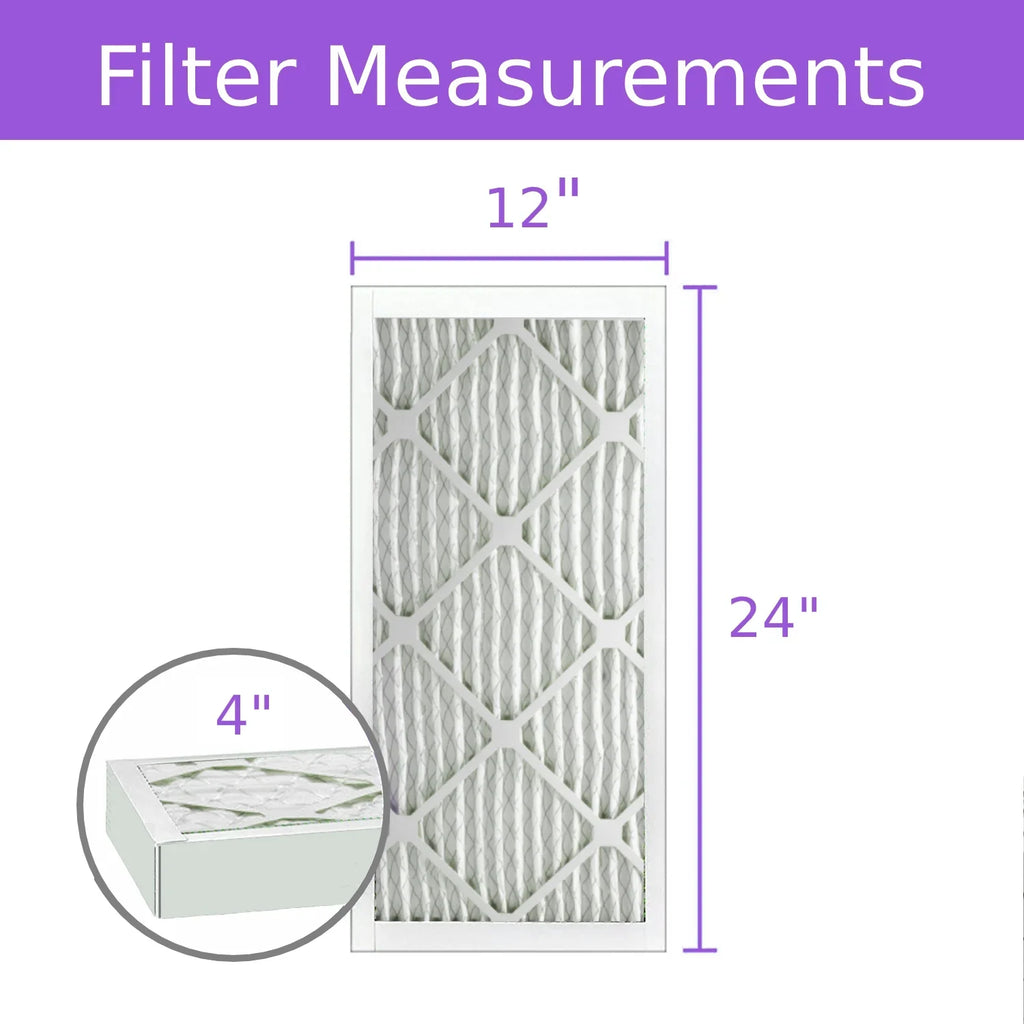 12x24x4, Purolator DMK80 Extended Surface Pleated Air Filter, Mechanical MERV 8, (3 Pack)