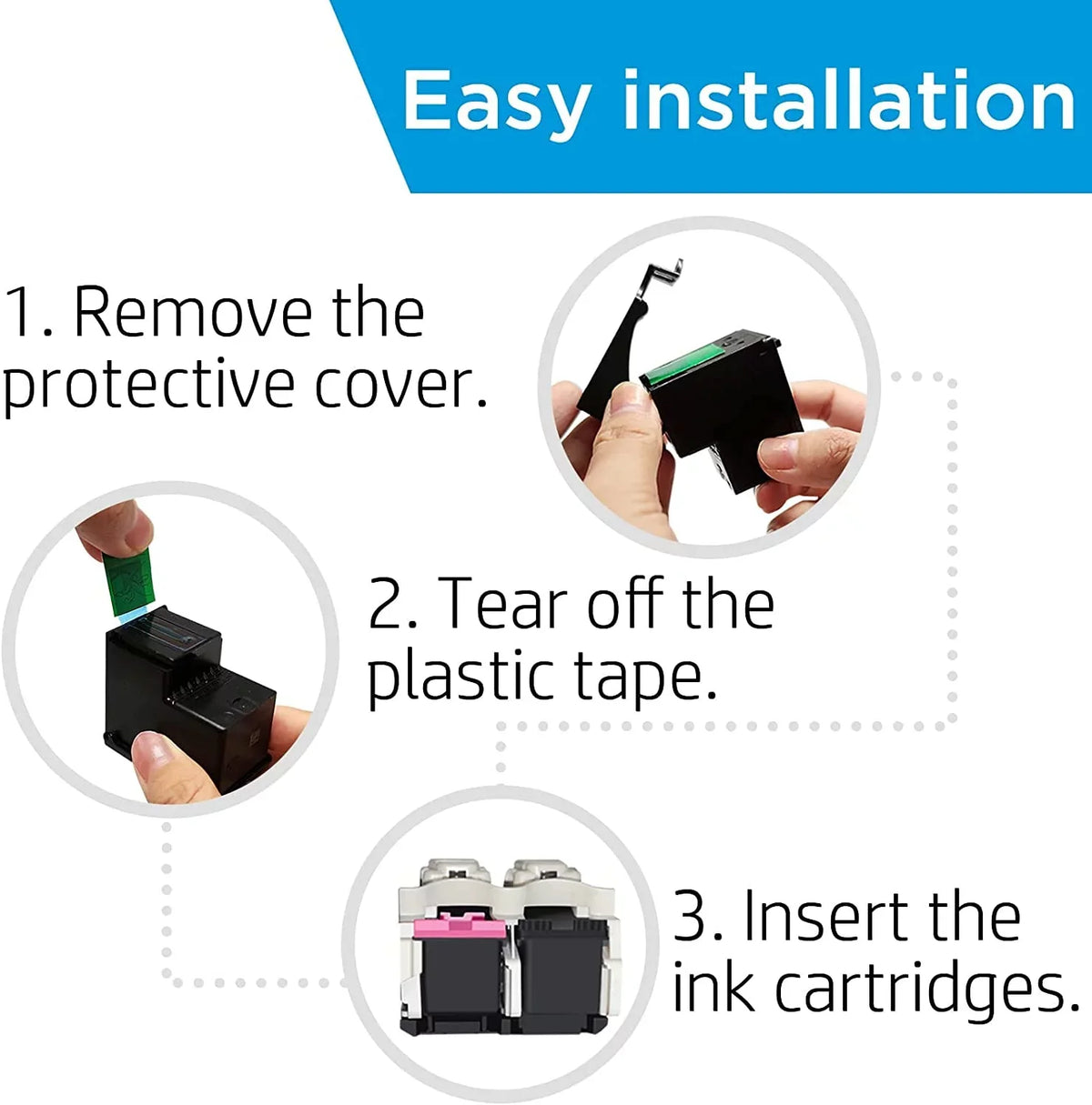 Replacement PG-275XL PG 275 XL CL-276XL CL 276 XL High Yield Ink Cartridge compatible for  PIXMA TS3500 TS3520 TS3522 TR4700 TR4720 TR4722 Printer (dark and Tri-Color, 2 Pack)