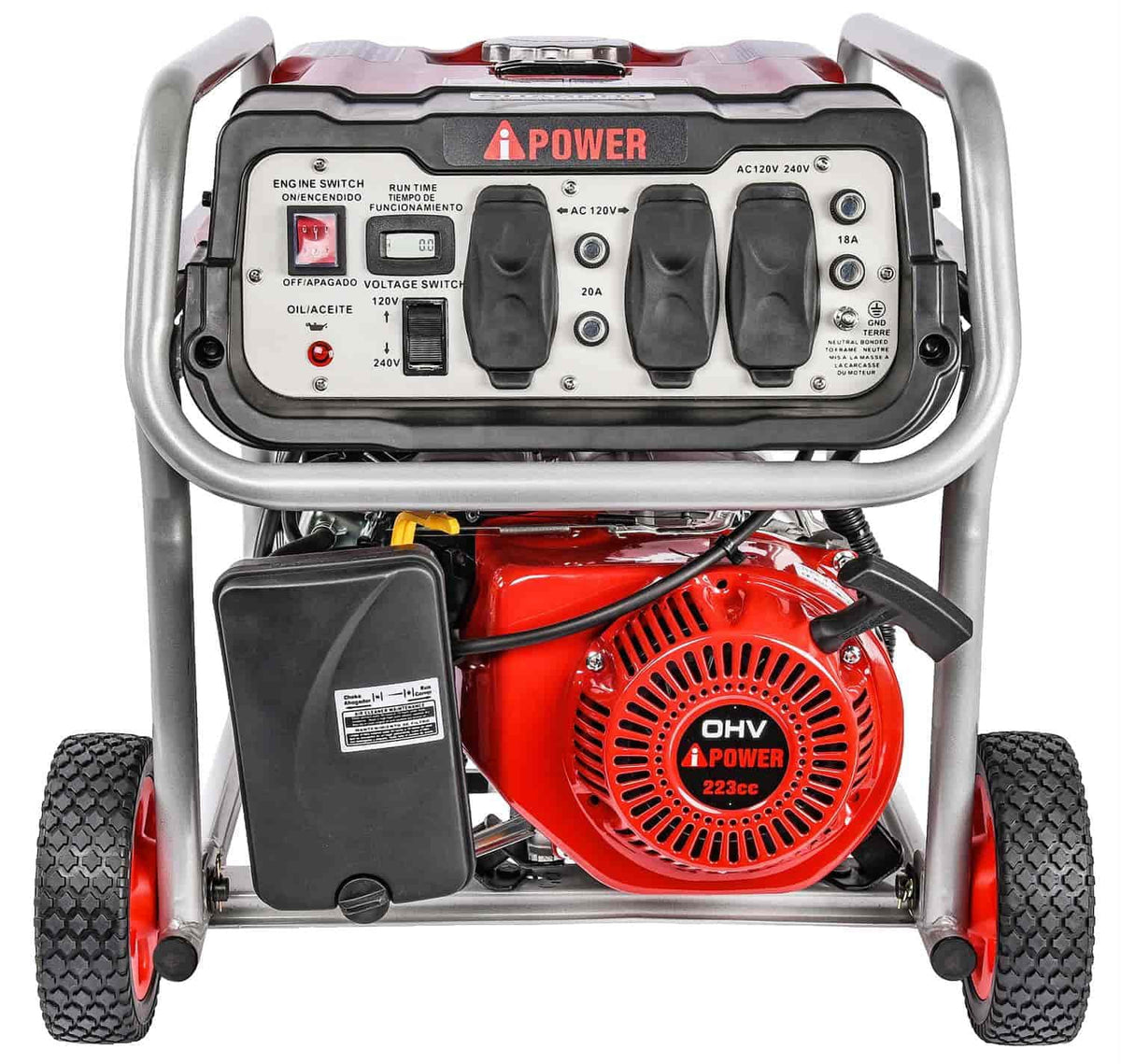 Run Time. JEGS 86065 Portable Generator 5000 Starting Watts 4250 Running Watts 9 Hr