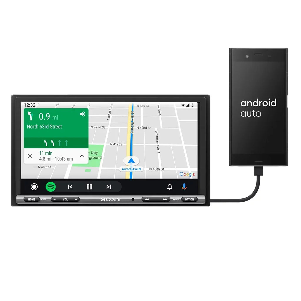 Mobile XAV-AX3200 6.95" Bluetooth Media Receiver with  CarPlay and Android Auto