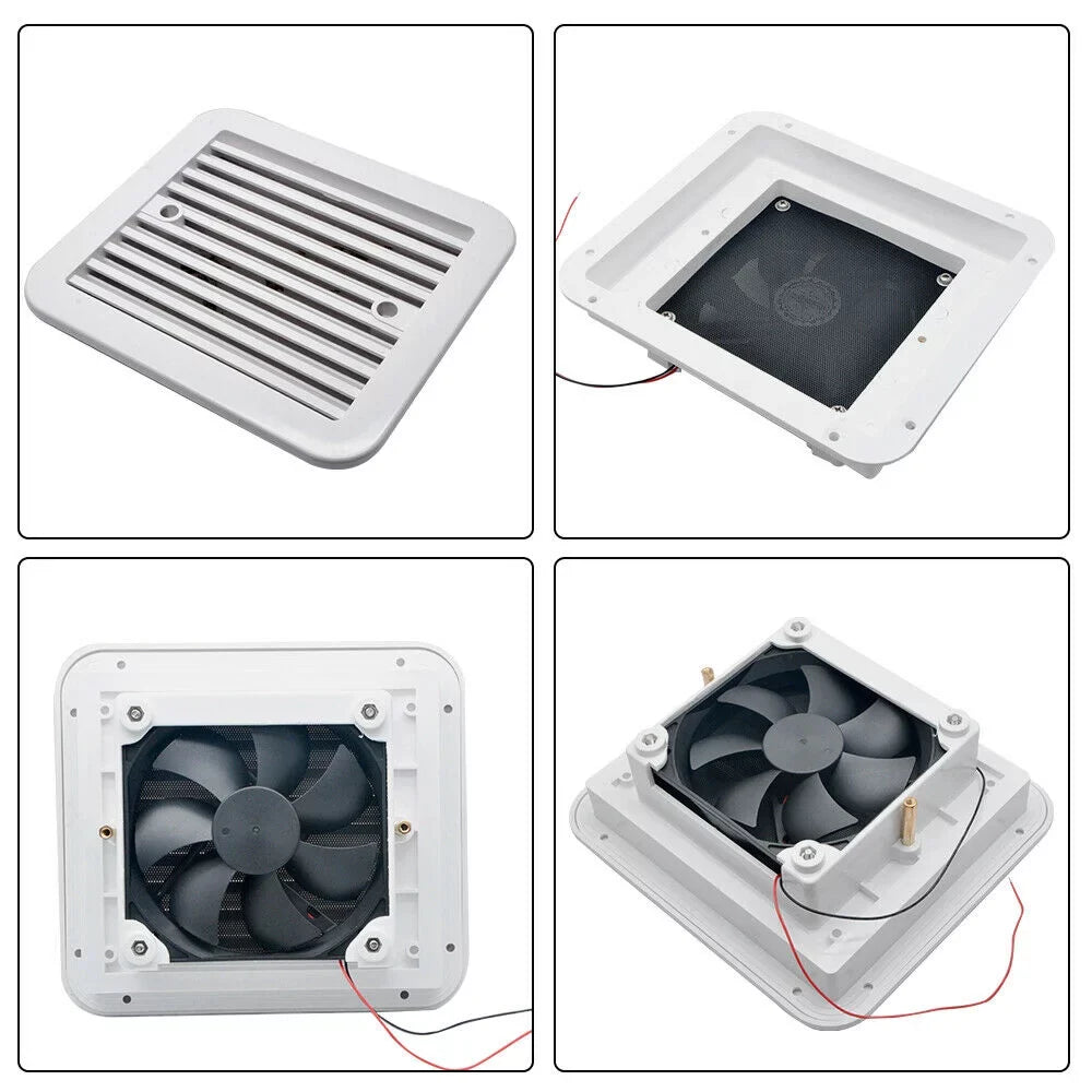Caravan Roof Vent Cover, Opens For Easy Cleaning, Aerodynamic Design, Easily Mounts to RV With Included Hardware - (White)