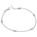 Harry Chad Enterprises 58802 14K White Gold Chain Yard Of Diamond 2 CT Round Cut Bracelet