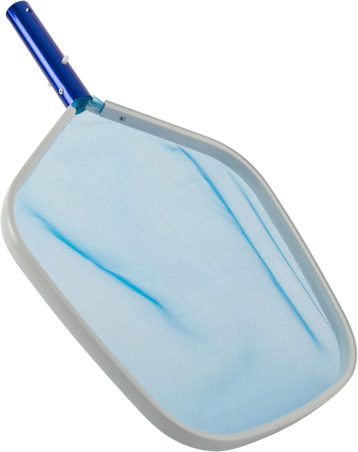 Deluxe Heavy-Duty Pool Skimmer With Ultra Fine Mesh | Remove Leaves And Debris For Inground Pool, Above Ground Pool, Fountain And Spas | Chemical-Resistant | Blue