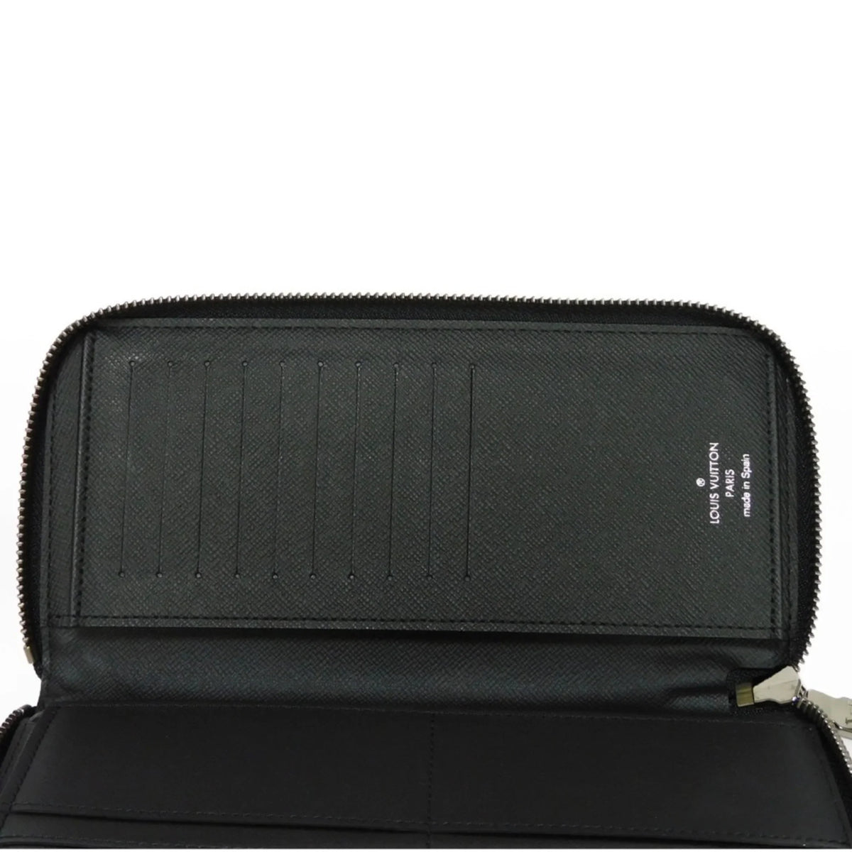 Pre-Owned LOUIS VUITTON Long Wallet Zippy Vertical LV Logo Round Zipper Monogram Eclipse Noir M62295 Men's Billfold (Good)