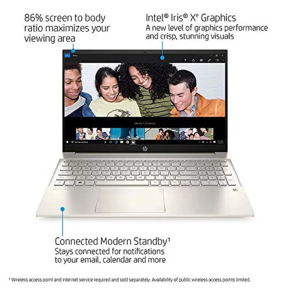 2022  Pavilion 15.6" FHD Touchscreen Laptop 11th Gen  Core i7-1165G7 16GB DDR4 512GB NVMe SSD Iris Xe Graphics HDMI USB-C WiFi-6 Bluetooth Backlit Keyboard Windows 10 Home w/ RATZK 32GB USB