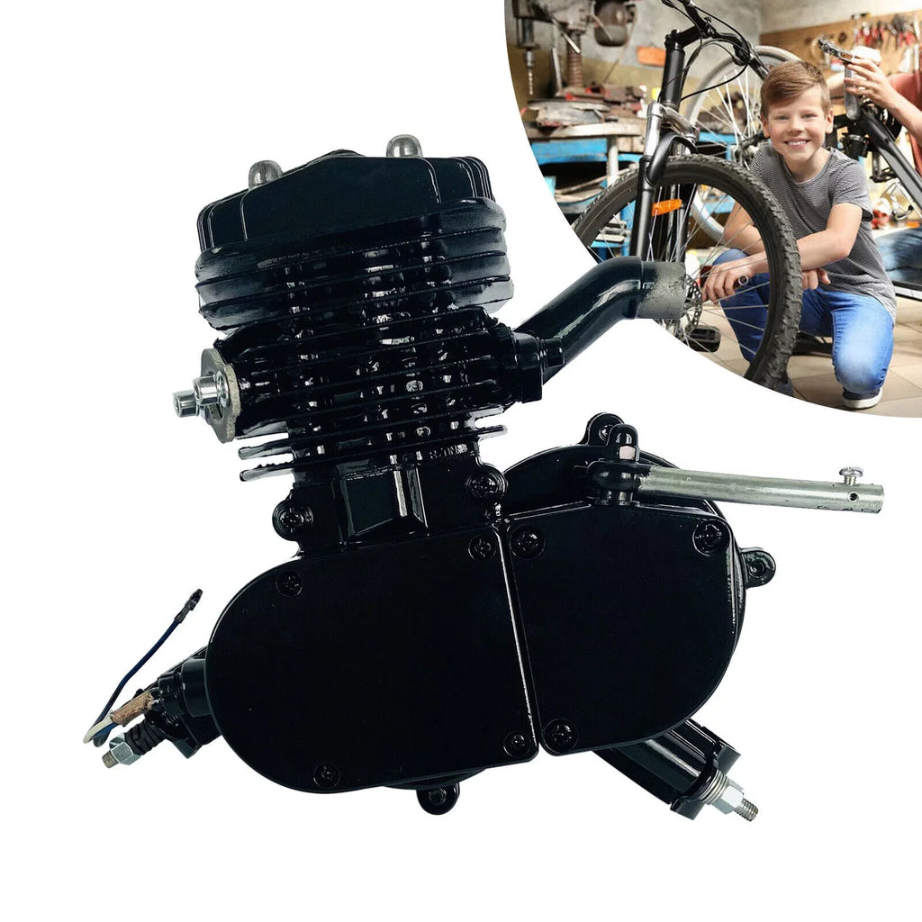 Miumaeov 80cc 2-Stroke Full Assembled Motorized Bike Bicycle Motor Petrol Gas Engine Single Cylinder Air-Cooled dark