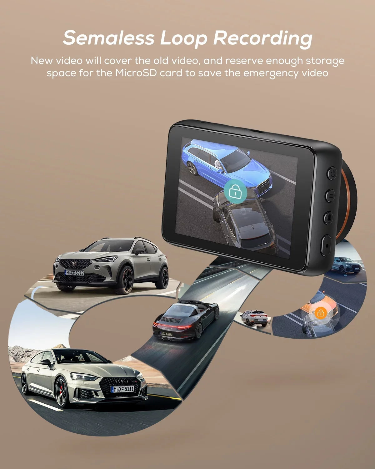 iZEEKER 4K Dash Cam Front with MicroSD Card, 4K 30FPS/1080P 60FPS Dash Camera for Cars, Car Camera with Super Night Vision, WDR, Emergency Recording, Parking Monitoring