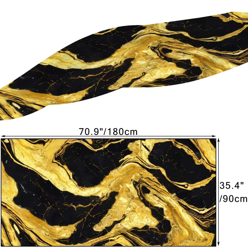 FREEAMG Golden Marble Silk Long Scarf for Women Large Oblong Sunscreen Shawls Wraps Neck Headscarf Hair Wraps Gift Packed