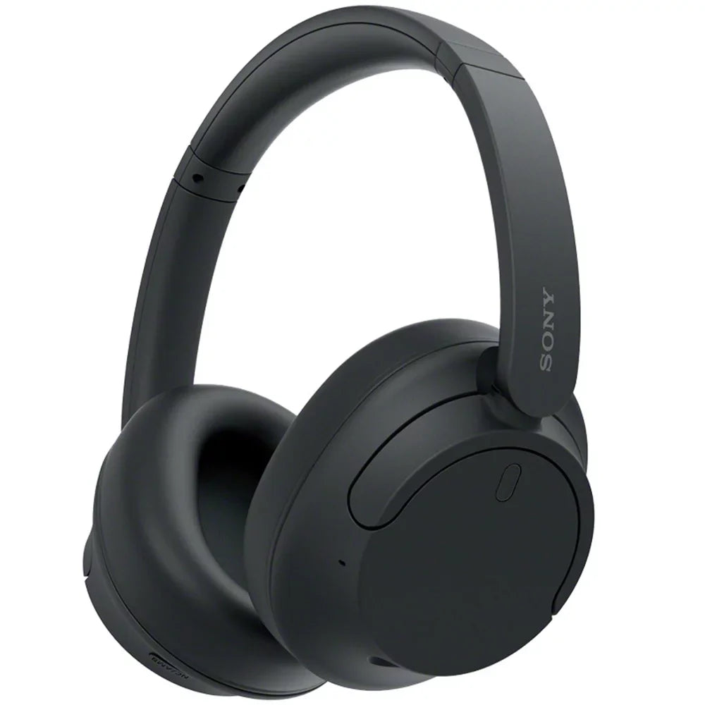 WH-CH720N Wireless Noise Cancelling Headphone, ebony Bundle with Wood Headphone Display Stand Secure Tabletop Holder / Gaming Headset Hanger