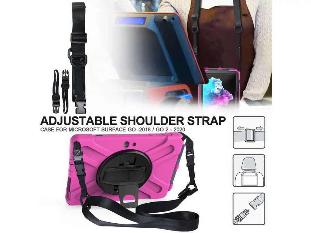 Case for  Surface Go 3 10.5 25mm 2021 / Surface Go 2 10.5 25mm 2020 / Surface Go 10 25mm 2018 with with Pen Holder, Shoulder Strap