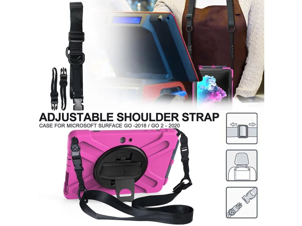 Case for  Surface Go 3 10.5 25mm 2021 / Surface Go 2 10.5 25mm 2020 / Surface Go 10 25mm 2018 with with Pen Holder, Shoulder Strap