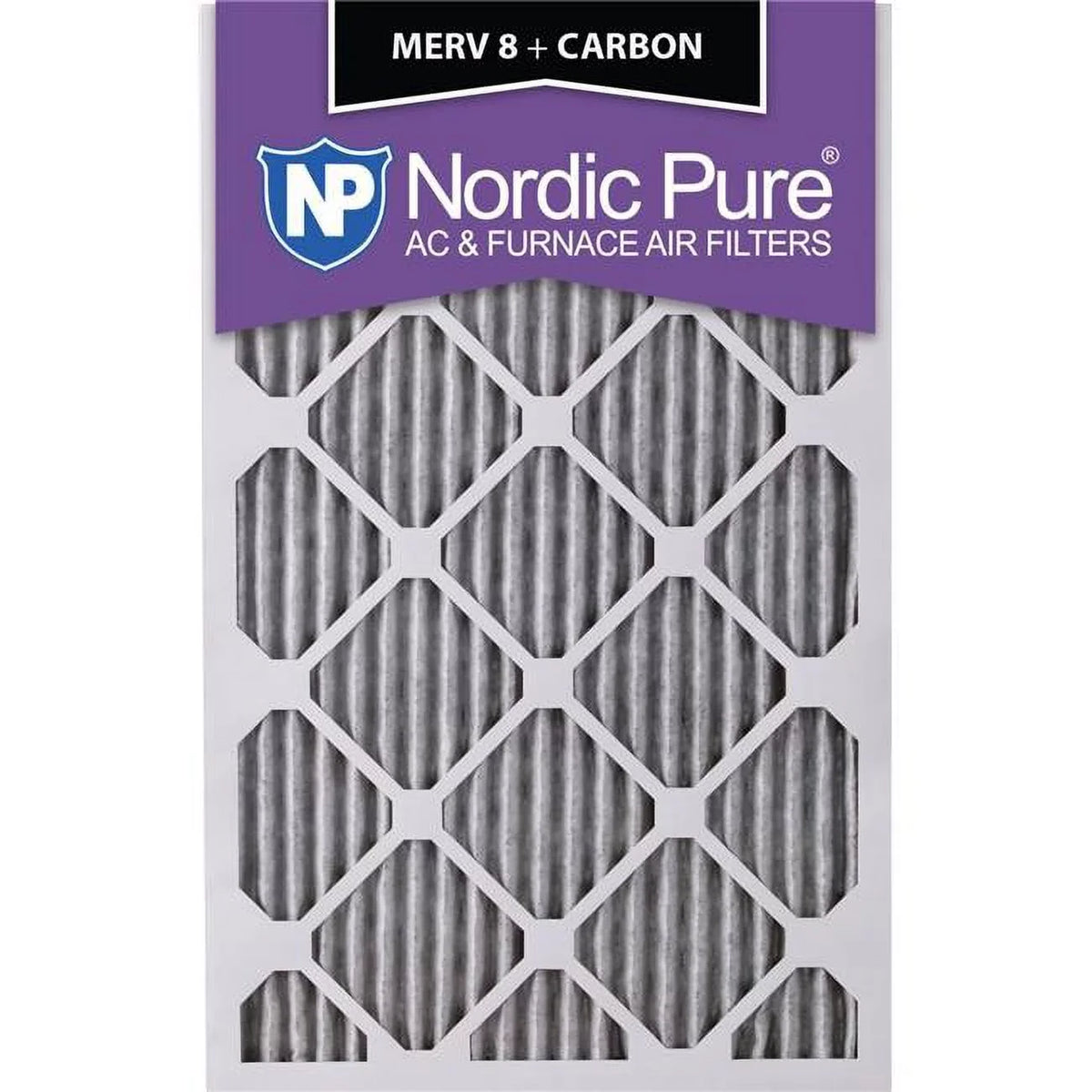 '- Pack of 6. Nordic Pure 14x18x1ExactCustomM8-C-6 Exact MERV 8 Plus Carbon AC Furnace Filters - 14 x 18 x 1 in