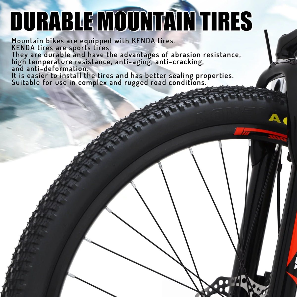 Mountain Bike 21 Speed 26 Inches Dual Suspension Folding Bike Dual Disc Brake MTB Bicycle, ebony, BK2231YZ