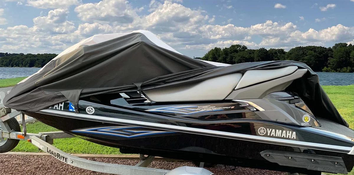 SUPER HEAVY-DUTY PWC 600D JET SKI Cover Compatible for Sea Doo Sea-Doo Bombardier GS Inter First Series 2001 1-2 Seater