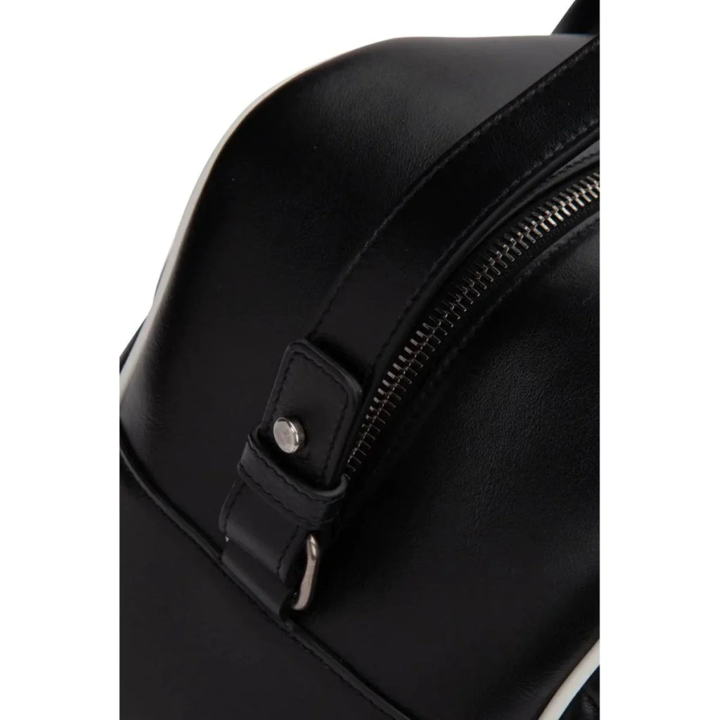 New Saint Laurent Miles Logo dark Calf Leather Duffel Bowling Bag 525145