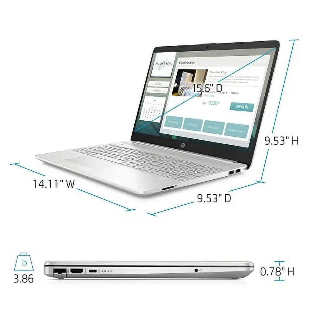 2022 15.6" HD Touchscreen Laptop PC  4-Core i5-1135G7 8GB DDR4 256GB NVMe SSD Iris Xe Graphics Webcam HDMI WiFi AC RJ45 BT USB-C Backlit Keyboard Silver Windows 10 Pro w/RE Accessories