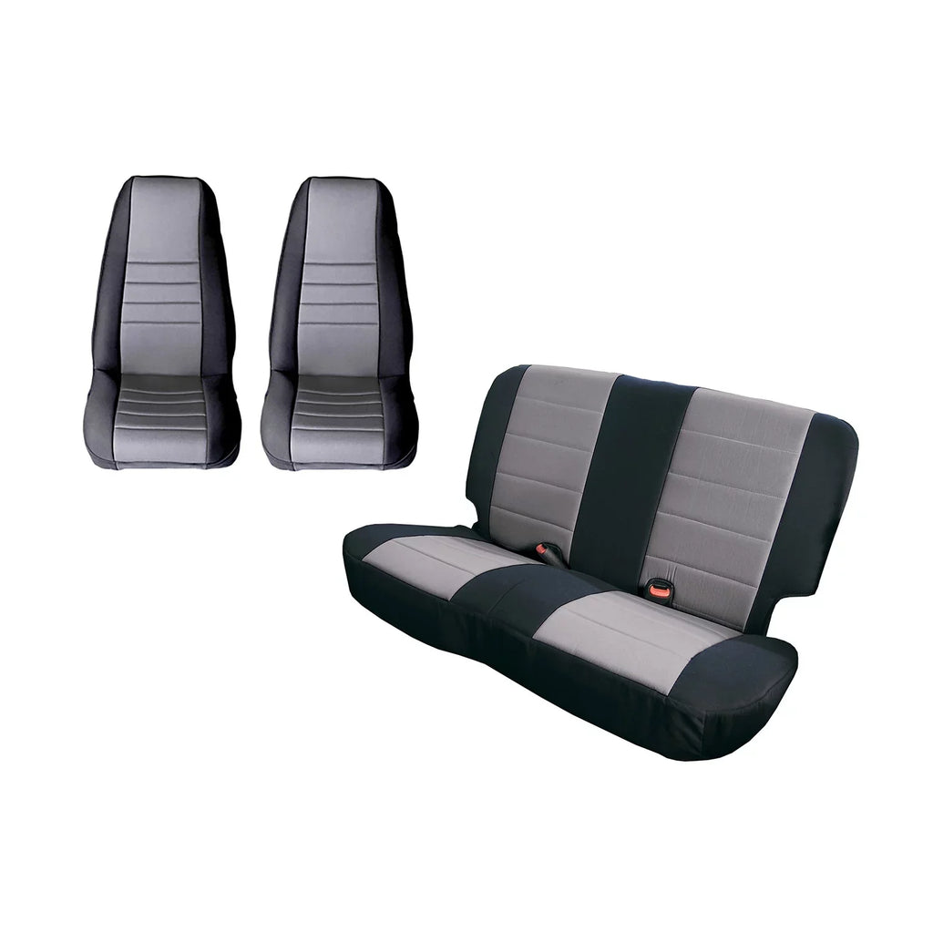 Rugged Ridge by RealTruck | 13296.01 Seat Cover Kit, dark; 2011-2018 Jeep Wrangler JK, 2 Door Compatible with Select: 2011, 2015-2018 Jeep Wrangler Unlimited
