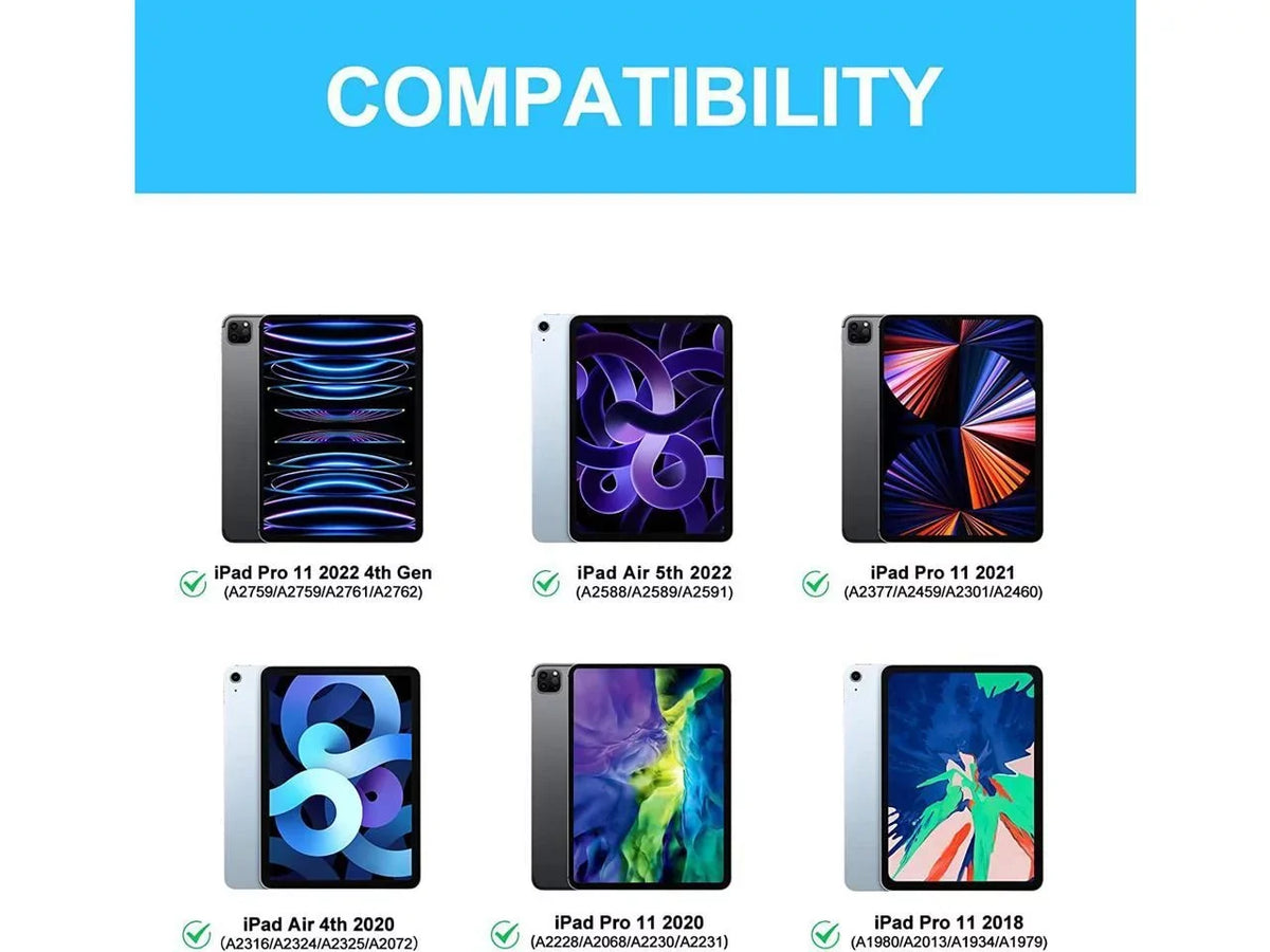 Magic Keyboard for iPad Pro 11 inch 2022 2021 2020 2018 4th 3rd 2nd 1st Gen iPad Air 5 2022 Air 4 10.9 2020 Backlit Trackpad Keyboard Magnetic Stand Cover