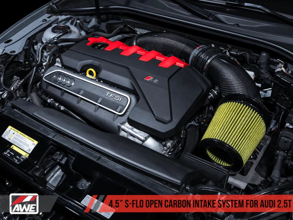 AWE Tuning 2660-15048 Open Carbon Fiber Intake for Audi RS3 & TT RS S-Flo