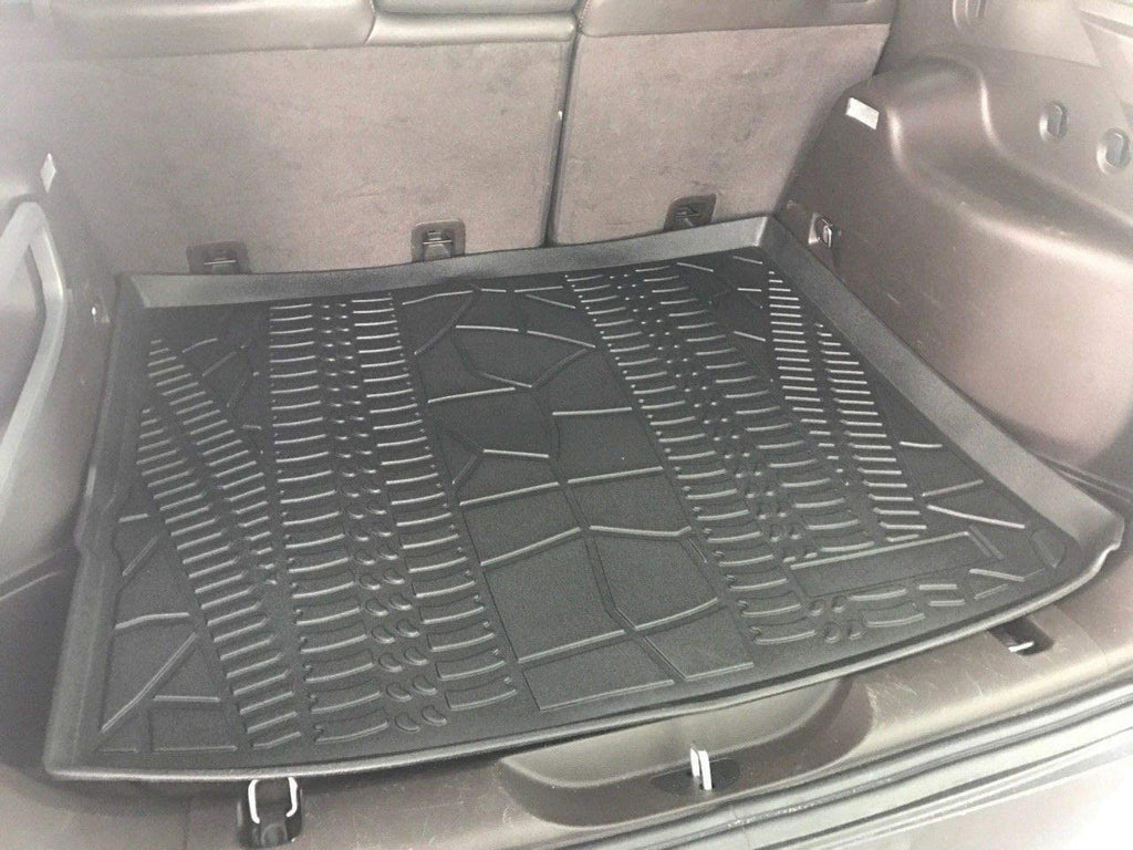 EACCESSORIES EA Cargo Liner – Trunk Mat for Jeep Cherokee 2014-2023 – Weather-Resistant Trunk Mats for Cars with Raised Lip – Non-Slip Car Trunk Mat Rubber – Easy to Install – Laser Pre-Cut Design