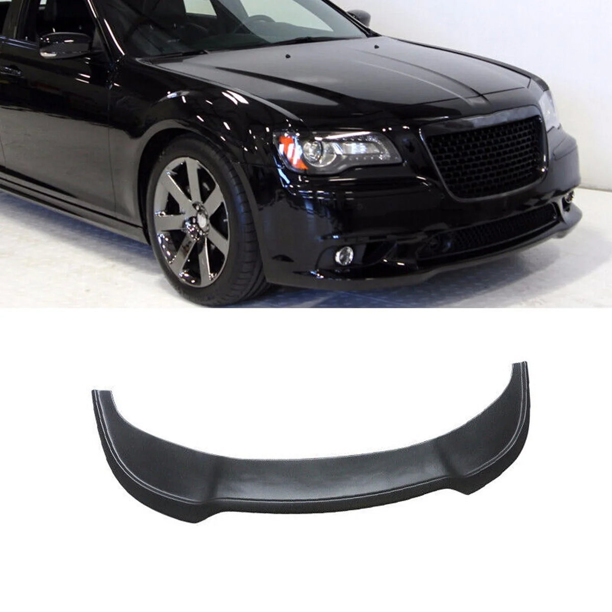 NINTE Front Bumper Lower Lip for 2015-2022 Chrysler 300 SRT Sedan Matte charcoal