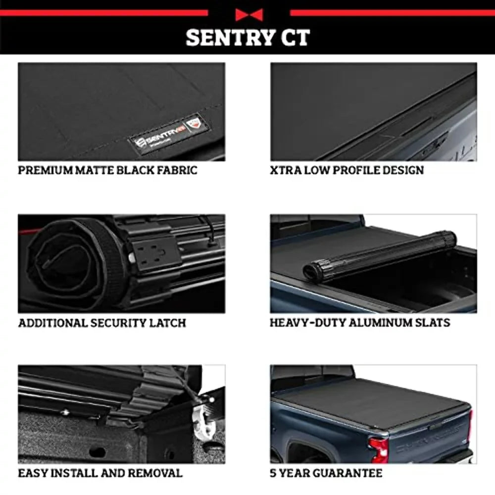Truxedo Sentry Ct Hard Rolling Truck Bed Tonneau Cover | 1594716 | Compatible with 2022  Maverick 4' 6" Bed (54.4")