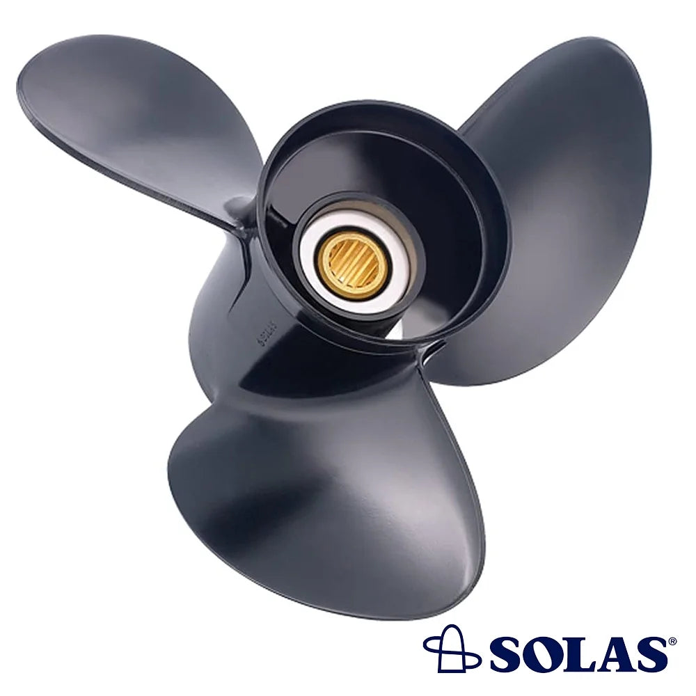 New Stainless Steel Propeller Compatible With 8-20Hp Yamaha 2 Stroke 8 Spline 15 2 Stroke 8 Spline 9.9 2010 2011 2012 2013 2014 2015 2016 2017 2018 2019 2020 2021 Part Number 3121-093-09 gauge 9.25