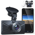Dash Cam 1080P Full HD Front and Rear 3 1 inch Car Cam 170°Wide Angle Screen, dark