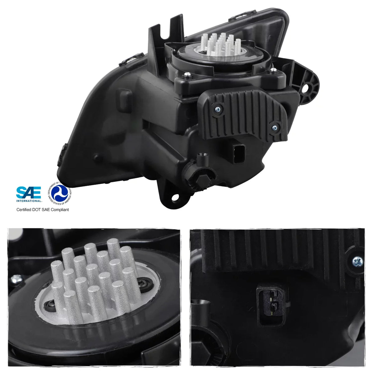AKKON - Fit 2018 2019 2020 2021 2022 2023 Freightliner Cascadia 126 Class 8 Truck LED Fog Light Lamp charcoal OE Style Passenger Side