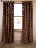 Carstens Gold Rush Brown Sheer Curtain Panels (Set of 2)