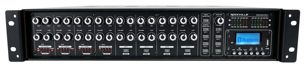 4-Zone Matrix Multi Source Commercial Amplifier+(6) JBL White Pendant Speakers