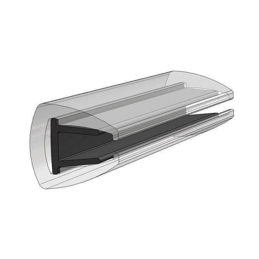 Taco Marine V22-3162BKA12 Rigid Vinyl, dark Rub Rail, 11/16"W x 3/4"H x 12'L