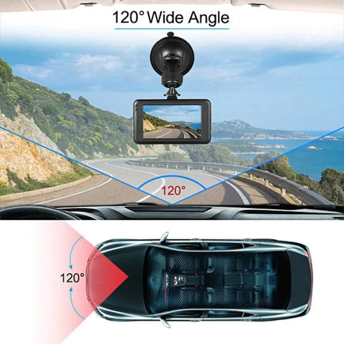 ebony Box Dash Cam 1080P G-Sensor Looping Car Camera