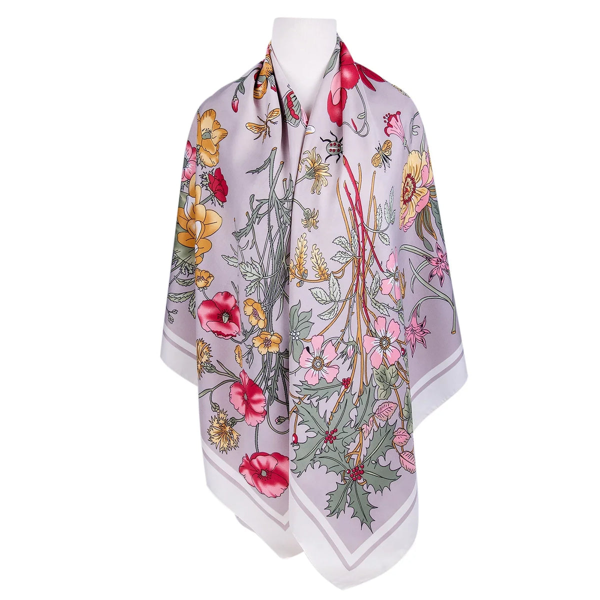 STP GOODS Evening Shawl and Wrap for Women Botany Beige Silk Shawl 51x51'' (130 * 130 cm) Travel Scarf Tops Fashion Shawl for Wedding