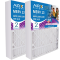 16x25x5 Air Filter MERV 13 Comparable to MPR 1500 - 2200 & FPR 9 Compatible with Lennox X6670 Air Filter 2 Pack by AIRX FILTERS WICKED CLEAN AIR.