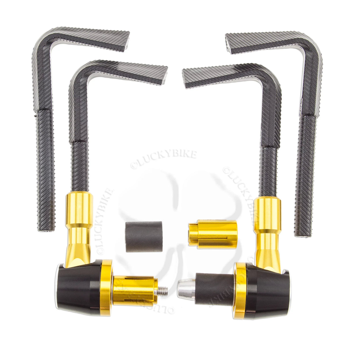 Gold Lever Guard 7/8" & 6mm CNC Race Universal Hand Block polyvinyl chloride Bar End