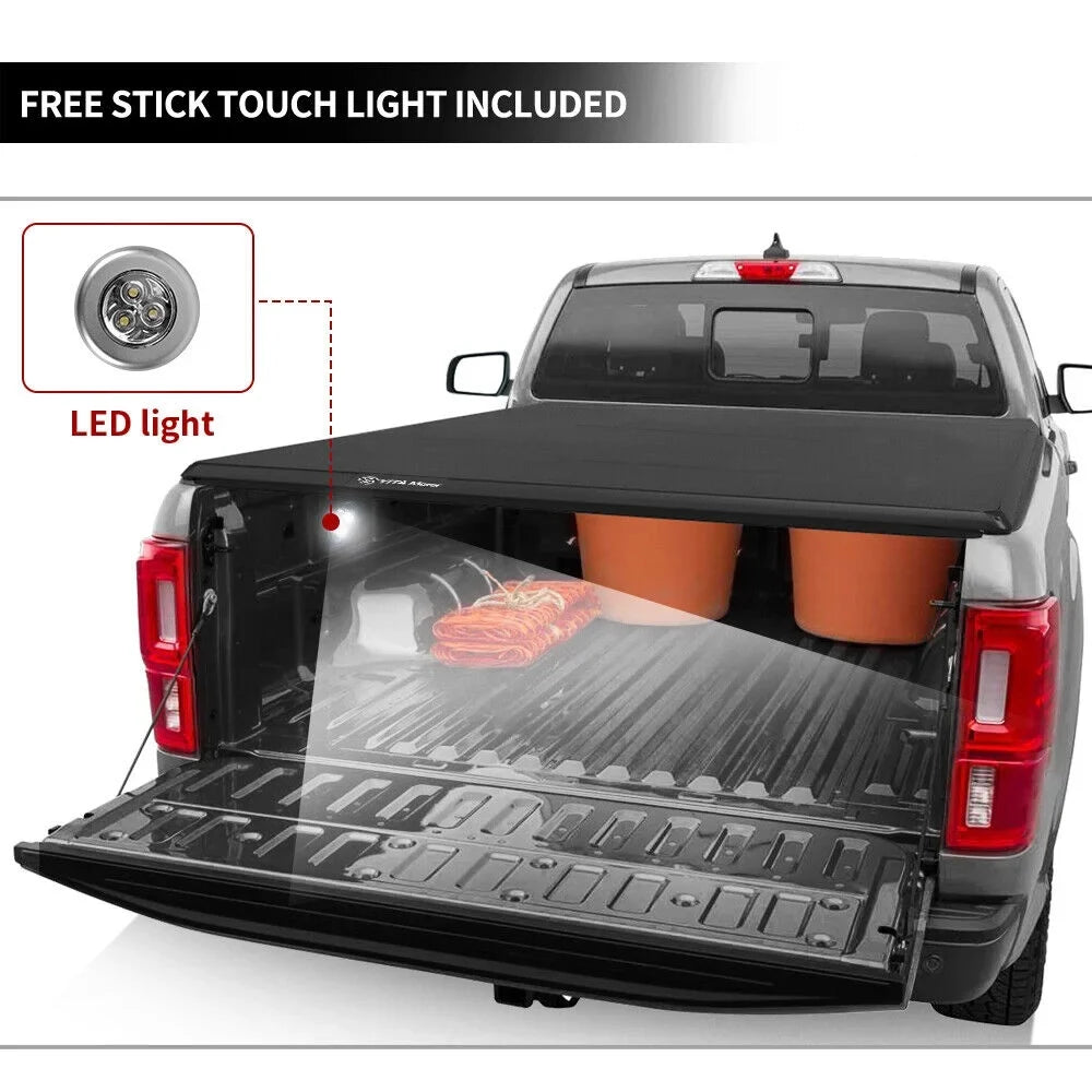 Ledkingdomus 5.7 ft Bed Soft Roll up Truck Bed Tonneau Cover for 2009-2023 Dodge Ram 1500 Without Rambox