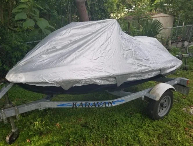 UV Reflective, Travel, Storage and Mooring Watercraft PWC Jet Ski Cover for Kawasaki STX-12F / JT1200D7F 2003 2004 2005 2006 2007 2008