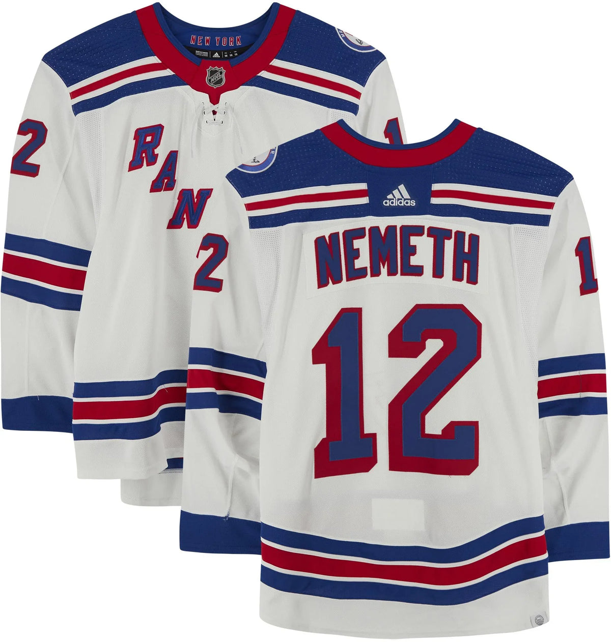 Pittsburgh Penguins on May 7, 9 and 13, 2022 - Size 58 - Fanatics. Patrik Nemeth New York Rangers Game-Used #12 White Round 1 Jersey Worn During the First Round of the 2022 Stanley Cup Playoffs vs