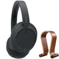 WH-CH720N Wireless Noise Cancelling Headphone, ebony Bundle with Wood Headphone Display Stand Secure Tabletop Holder / Gaming Headset Hanger