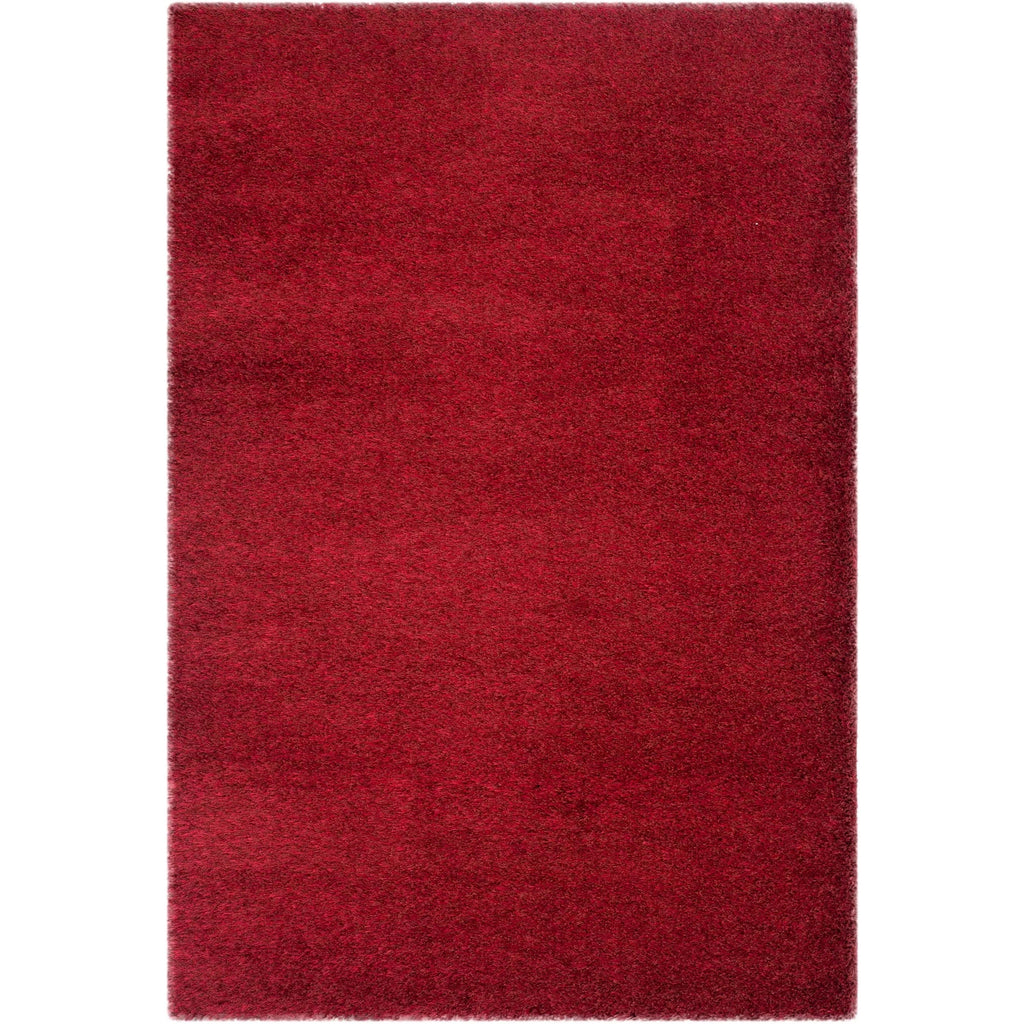 SAFAVIEH Charlotte Solid Plush Shag Area Rug, Red, 8' x 10'