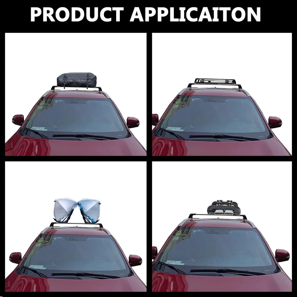 ROKIOTOEX Roof Rack Crossbars Fit for 2015-2019 Subar-u Outback Premier Touring Chrome Lush Side Rails, Cross Bars for Rooftop Cargo Box Luggage, Ski Board, Bike Carrier – ebony SO14T
