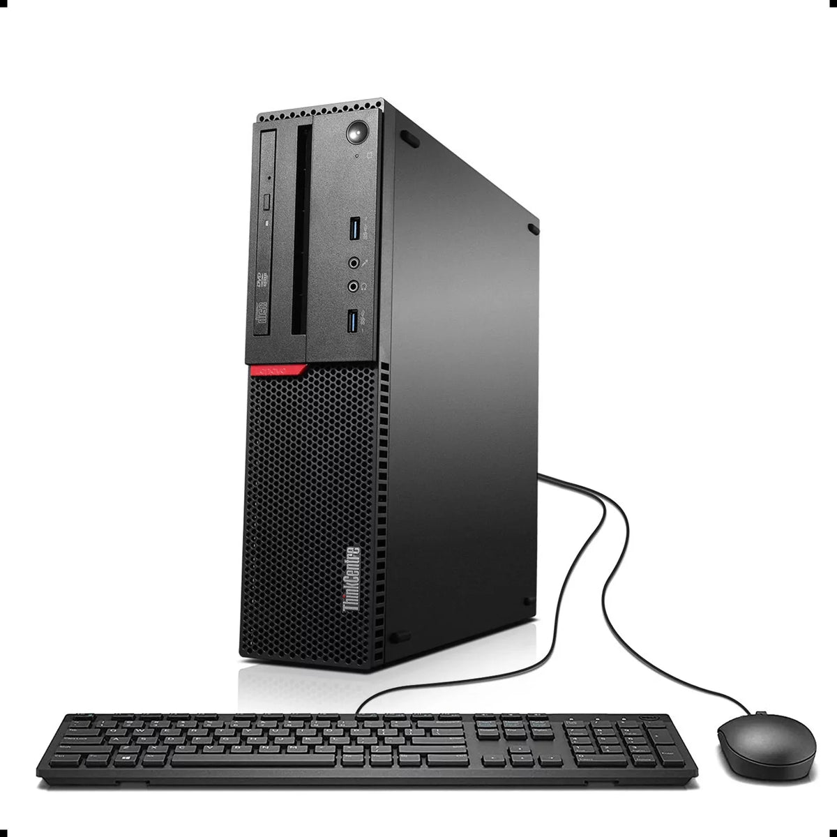 ThinkCentre M800 SFF High Performance Desktop Computer,  Quad Core i5-6400 up to 3.3GHz, 8G DDR4, 512G SSD, DVD, WiFi, BT, 4K Support, DP, VGA, Win10 Pro 64 En/Sp/Fr Used Grade A