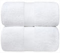 White Classic Luxury White Bath Towels - Large 30x56 1 inch, 100% Cotton American Linen Big White Towels, 2-Pack Bathroom Sheets | Set of 2, White