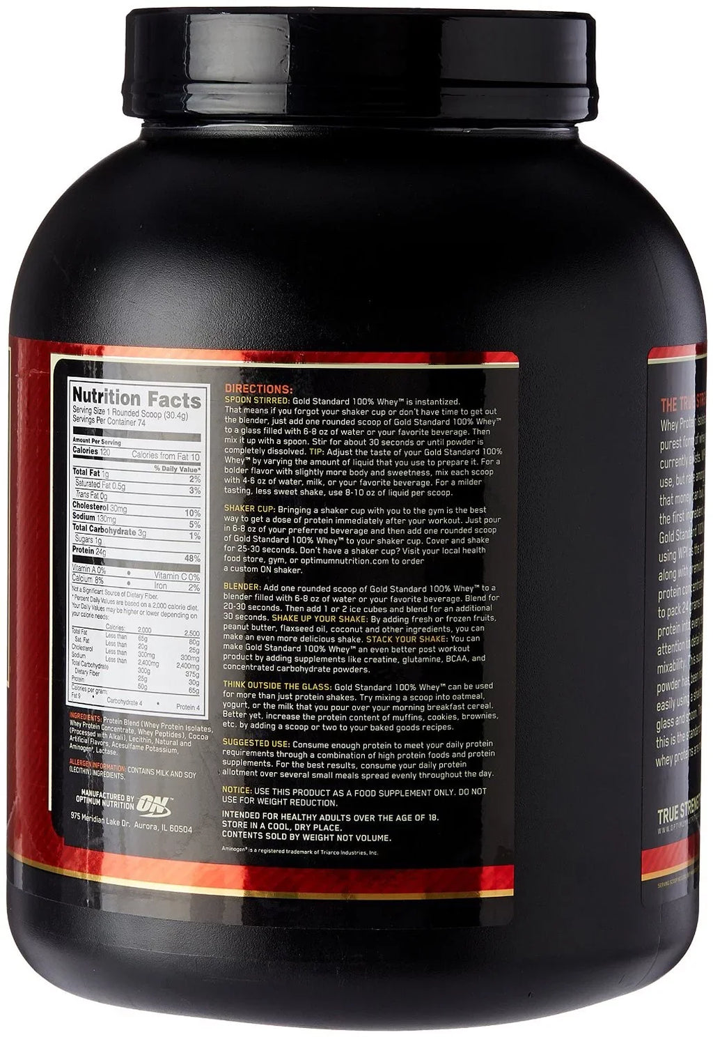 OPTIMUM NUTRITION GOLD STANDARD 100% WHEY (5 LB) Protein Isolates Powder 5lbs- Double Chocolate