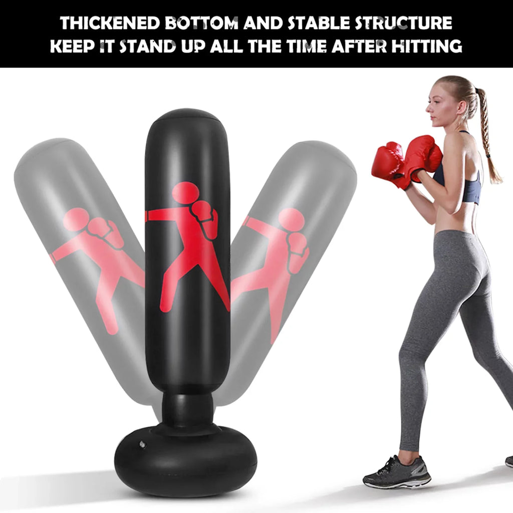 Andoer 5.2ft Inflatable Punching Bag, polyvinyl chloride Boxing Bag for Fitness Training, Boxing Target Bag