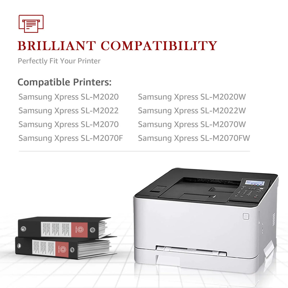 2-Pack MLT-D111S D111S 111S 111L MLT111S Compatible Toner Cartridge for  MLT-D111S 111S Xpress SLM2020W M2022W M2070FW M2024 M2026W Printer (dark)