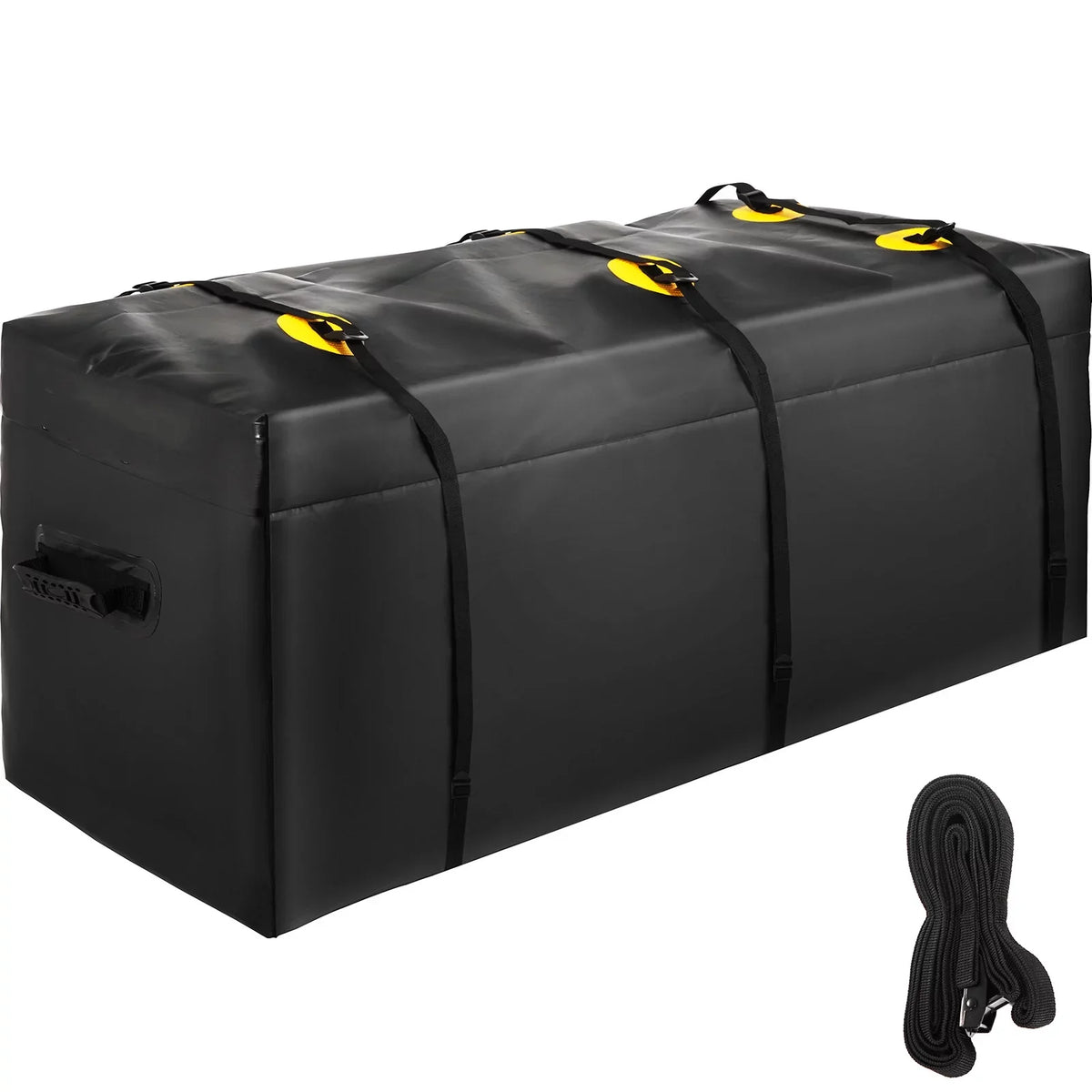 BENTISM Hitch Cargo Carrier Bag, Waterproof 840D polyvinyl chloride, 48"x20"x22" (12 Cubic Feet), Heavy Duty Cargo Bag for Hitch Carrier with Reinforced Straps, Fits Car Truck SUV Vans Hitch Basket